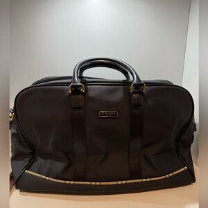 Burberry Golf 45 Black Duffel with House Check Pattern